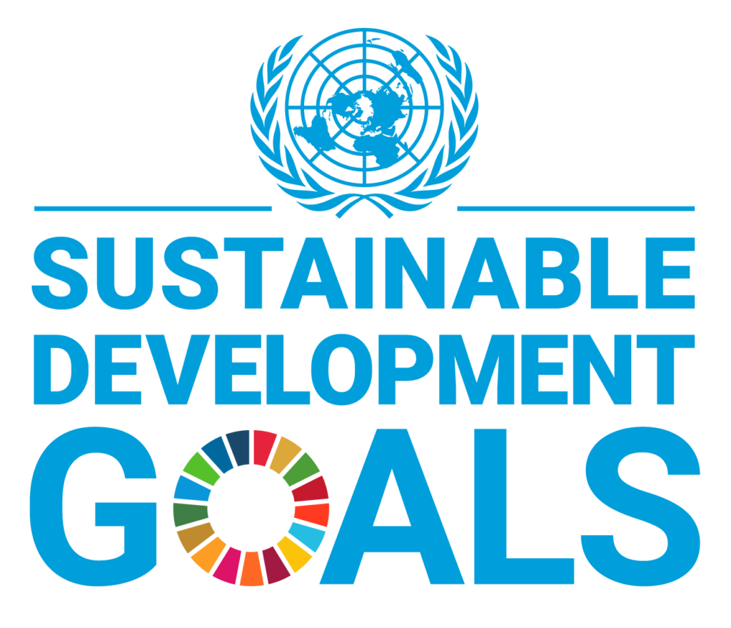 United Nations Sustainable Goals with UN Emblem